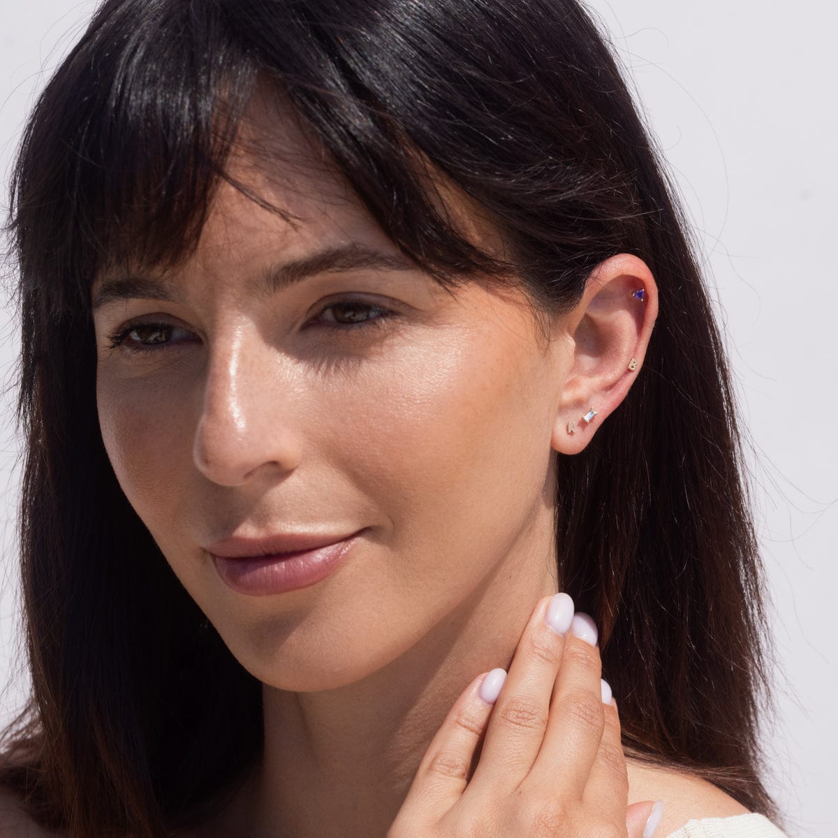 Mini Athena Letter Studs Earrings - Greek Goddess Inspired Jewelry for Women - Perfect for Everyday Wear, Gifts & Special Occasions