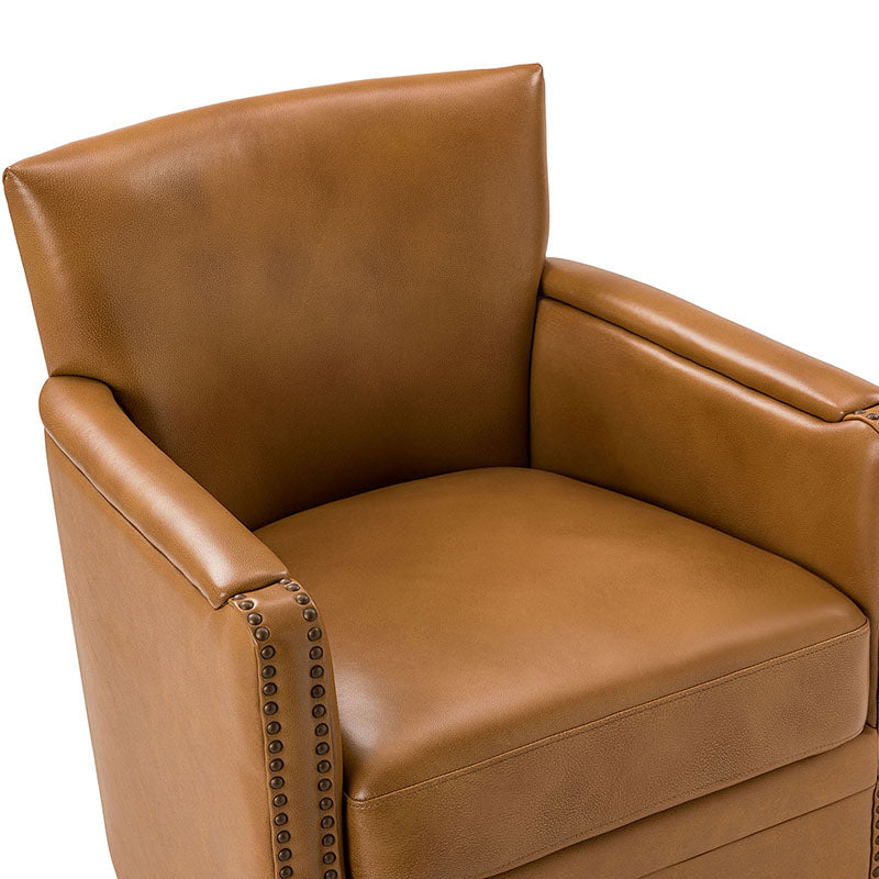 Gloria Genuine Leather Swivel Chair - 360° Rotating Office Chair with Adjustable Height for Home & Office Workspace - Perfect for Conference Rooms, Study Desks and Executive Offices