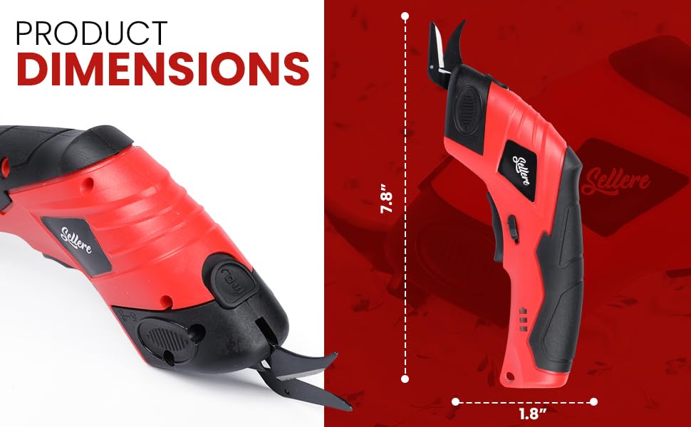Cordless Electric Cutter - Heavy Duty Scissors for Cardboard, Fabric, Paper, Carpet Cutting - Portable with Carrying Case - Perfect for DIY Crafts, Packaging, Home Improvement & Office Use