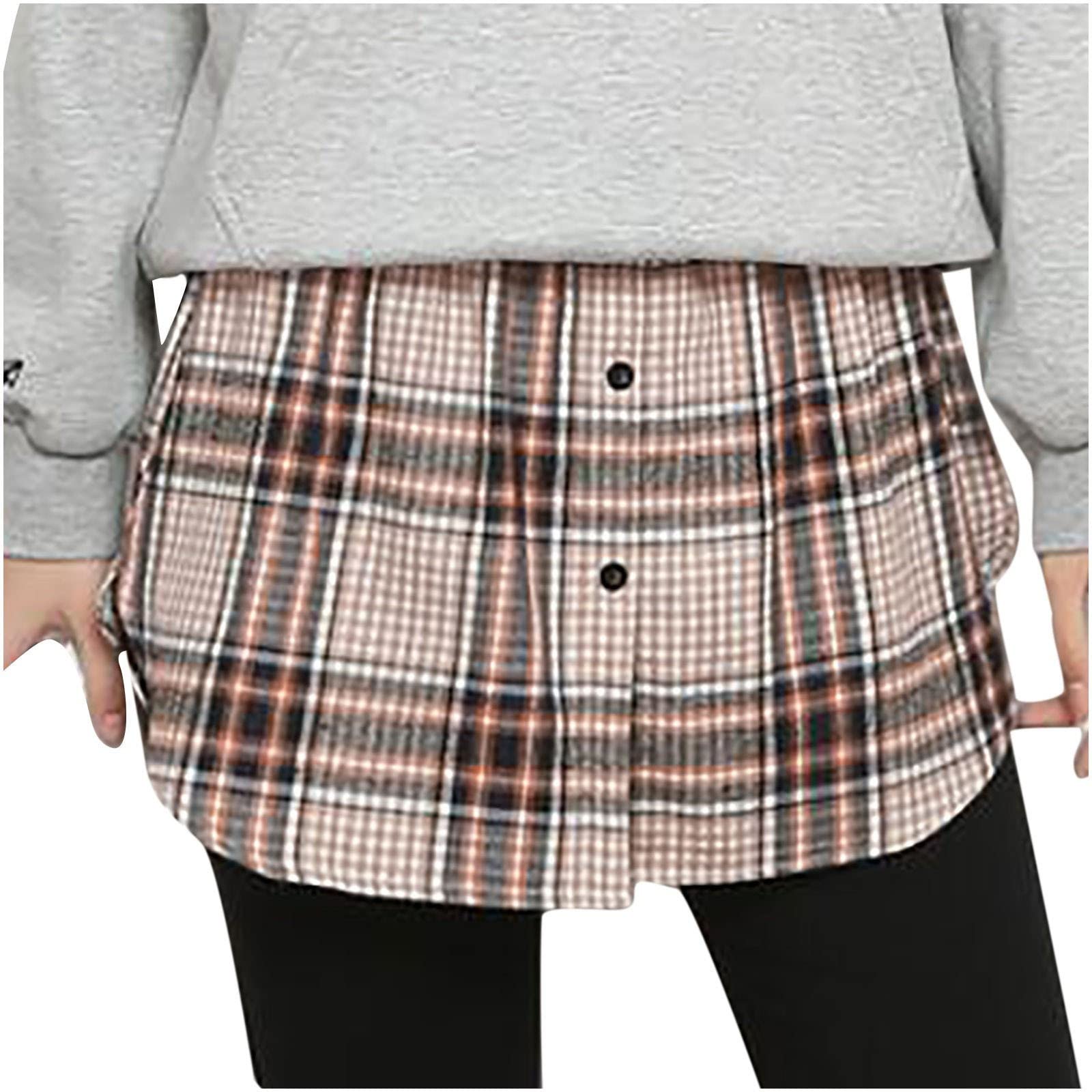 Women's Printed Shirt Extenders & Elastic Waist Skirts - Fashion Modest Clothing for Work, Church & Casual Wear | Stretchable Layering Skirt for Sports & Everyday Outfits