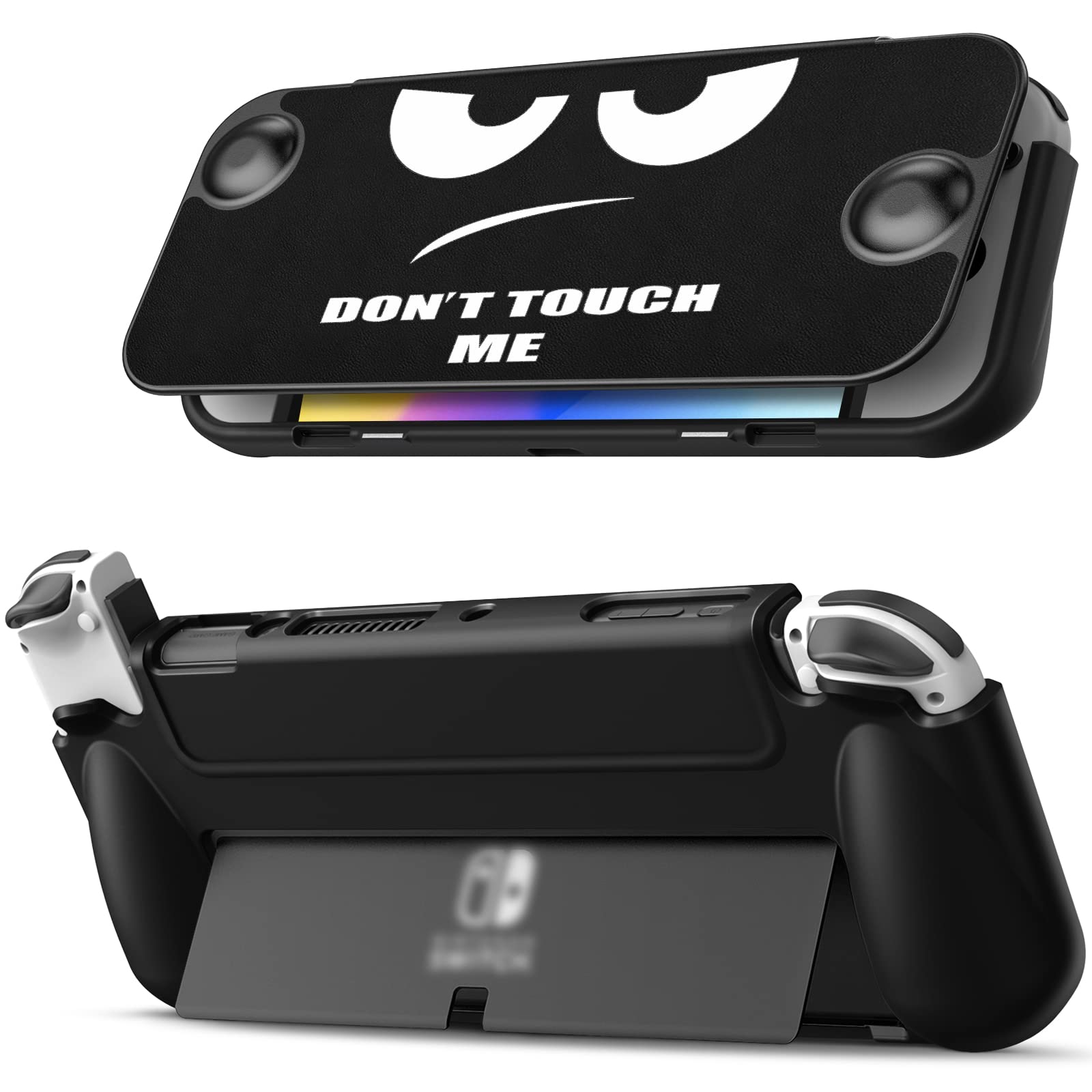 Fintie Flip Case for Nintendo Switch OLED Model 2021 - Slim Protective Soft TPU Shell with Magnetically Detachable Front Cover & Ergonomic Grip | Screen Safe Design | Perfect for Travel, Gaming at Home, and On-the-Go Protection