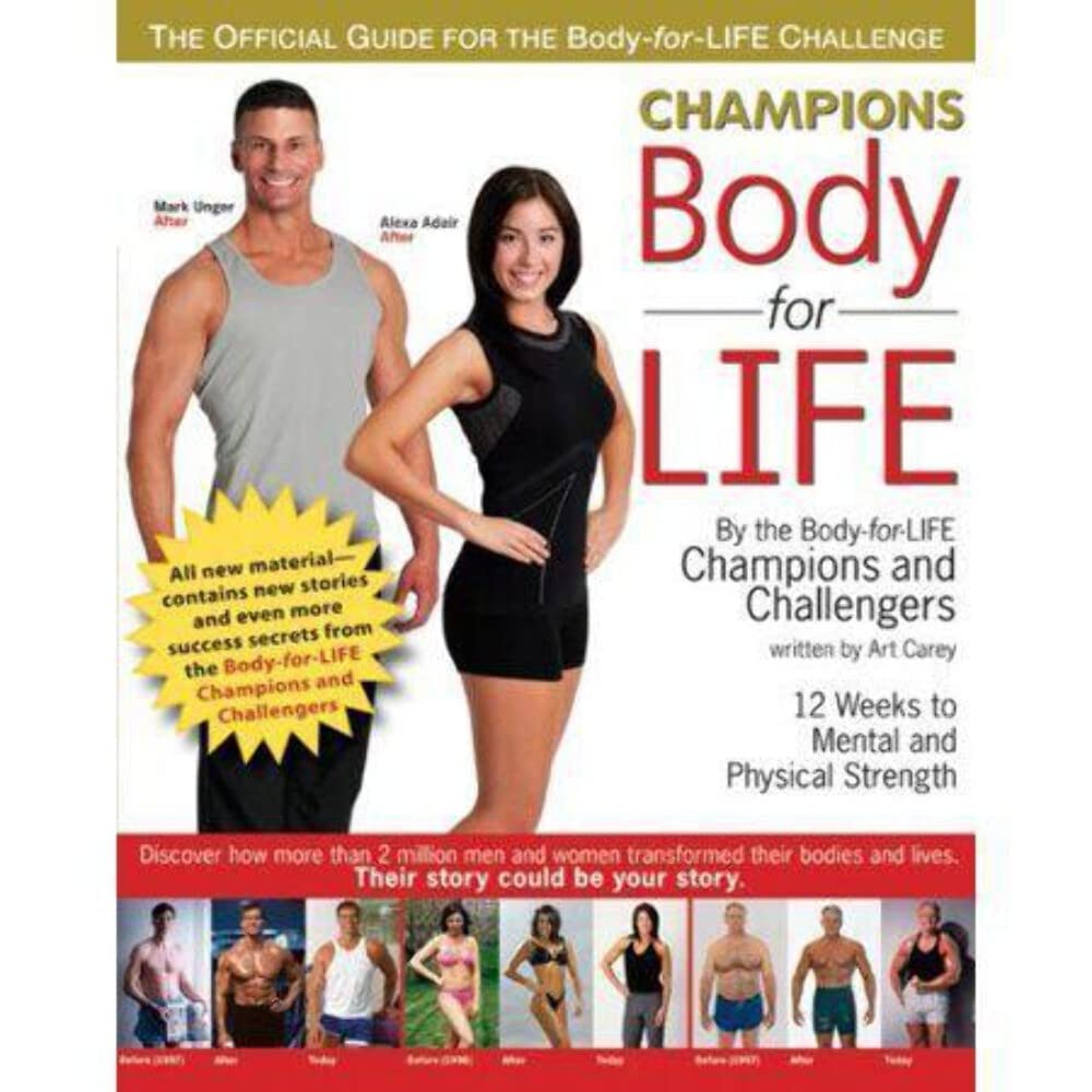 Champions Body-for-LIFE Fitness Program - 12 Week Workout & Nutrition Plan for Weight Loss & Muscle Building | Perfect for Home Gym & Personal Training