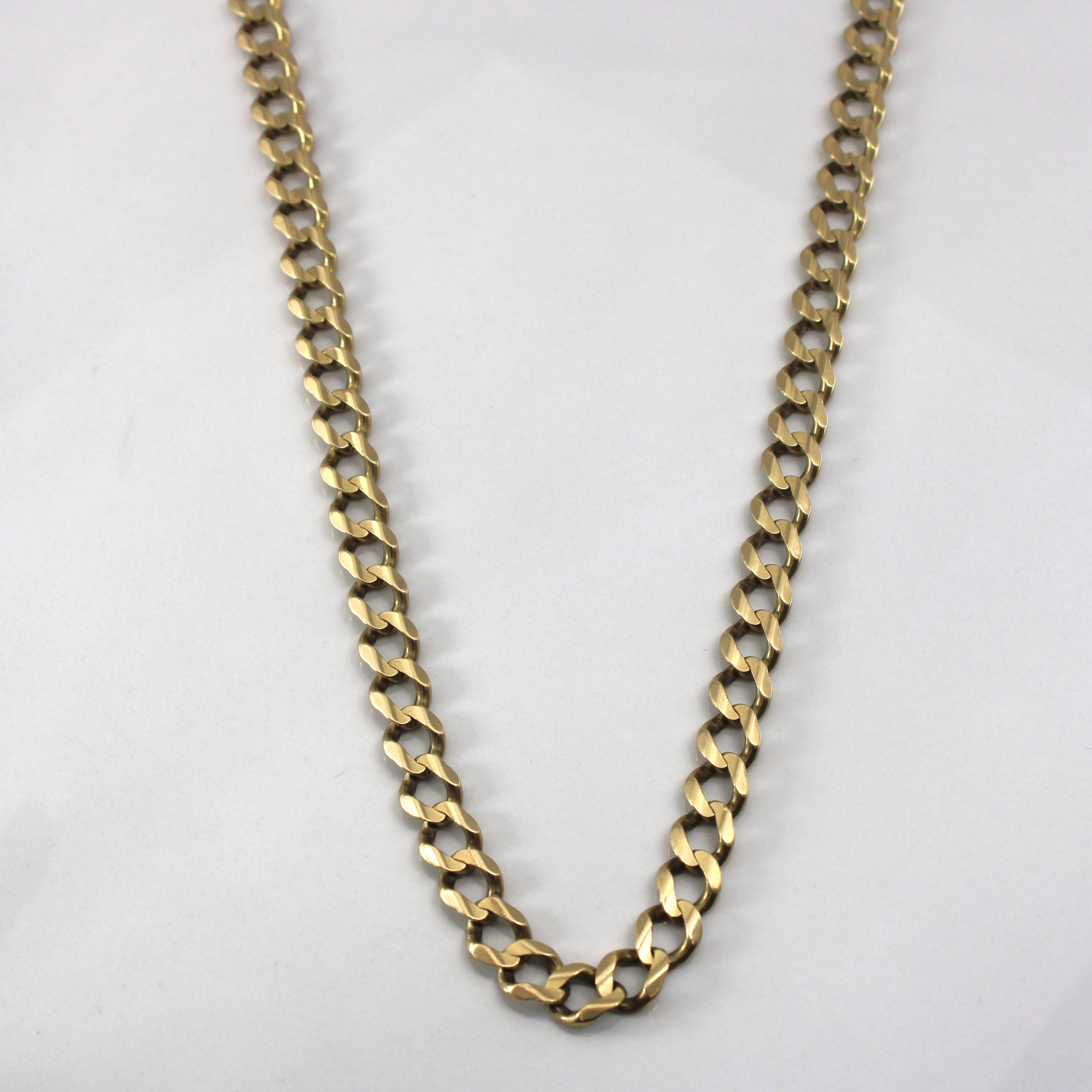 10K Yellow Gold Curb Link Chain Necklace 26 Inches - Elegant Jewelry for Women, Perfect for Everyday Wear, Parties & Special Occasions