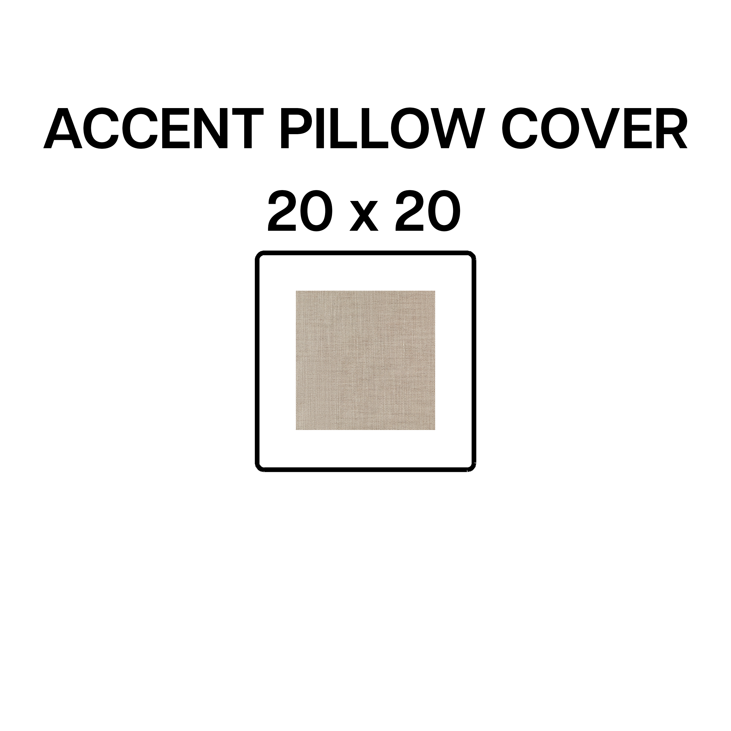 20x20 Wheat Accent Pillow Cover - Decorative Throw Pillow Case for Sofa, Bed & Couch - BP 642 41 Home Decor