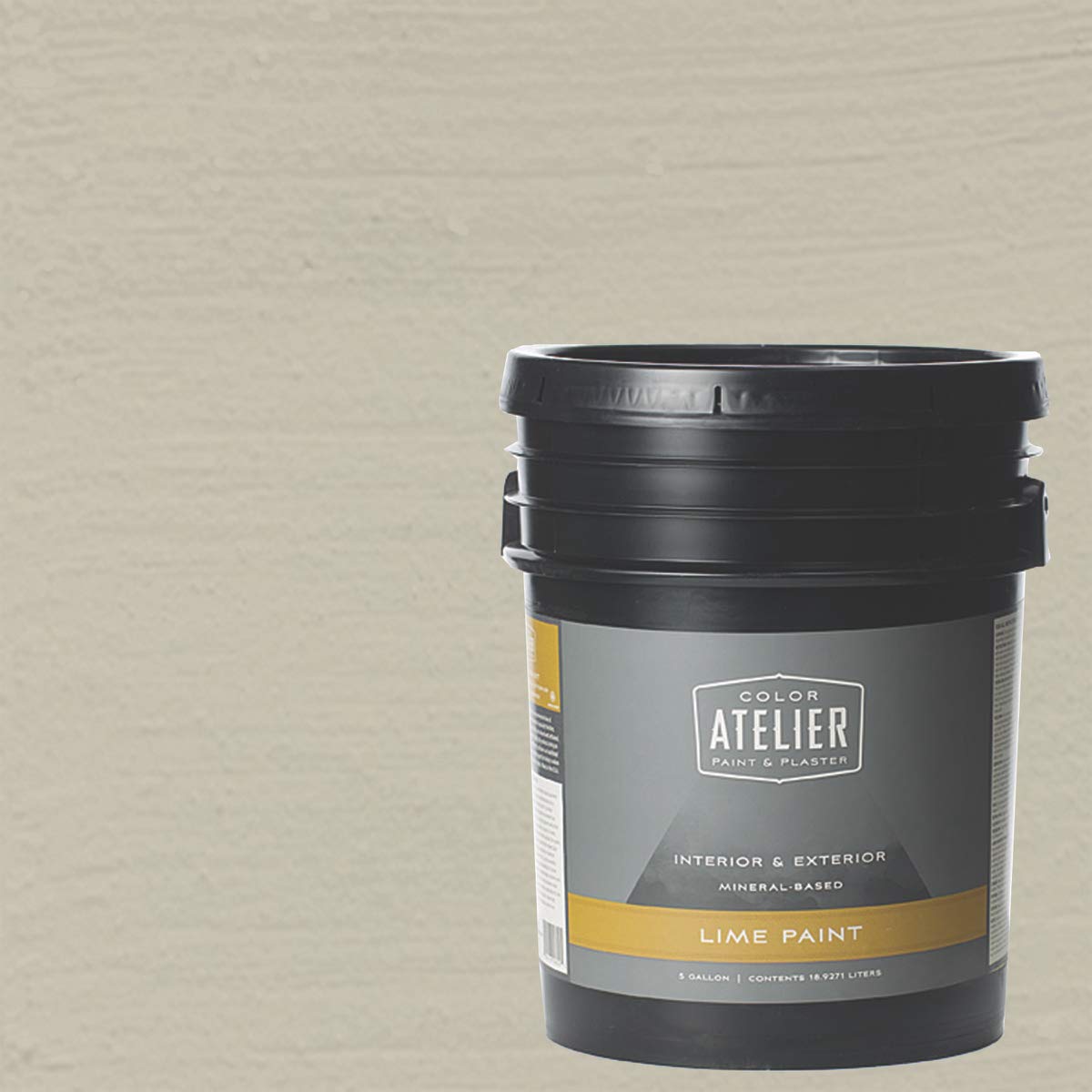 Color Atelier Lime Paint - 5 Gallon, Vendôme Beige - Premium Eco-Friendly Interior & Exterior Wall Paint for Home, Office & Commercial Spaces