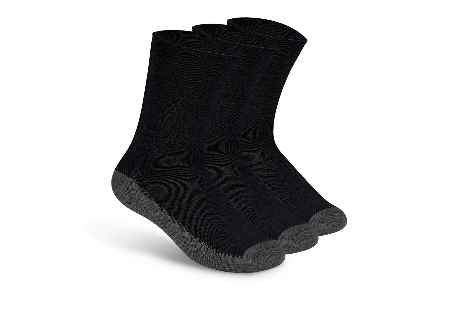 Premium Men's Casual & Dress Socks - Soft Comfortable Charcoal Gray Socks for Business, Office & Formal Occasions