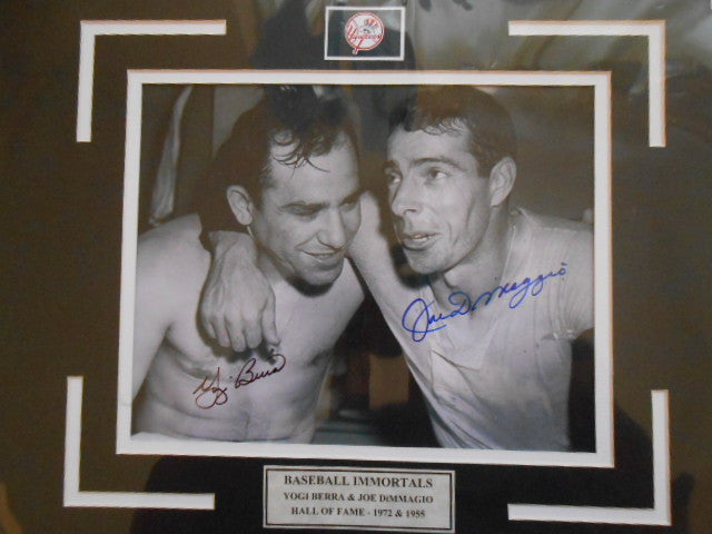 Joe DiMaggio & Yogi Berra Signed Baseball Memorabilia - Rare Autographed Collectible with COA - Perfect for Sports Fans & Memorabilia Collectors