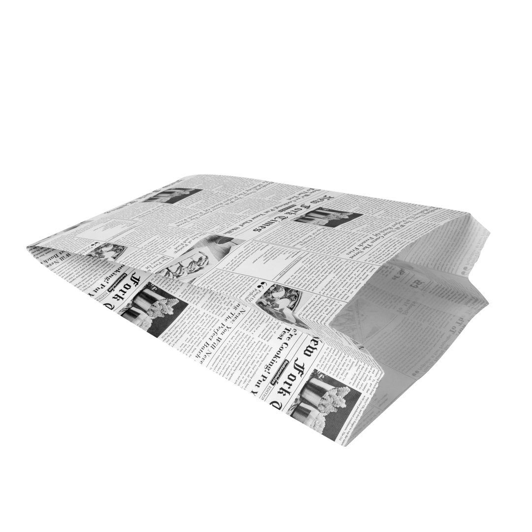 Eco-Friendly Newsprint Paper French Fry & Snack Bags - 5