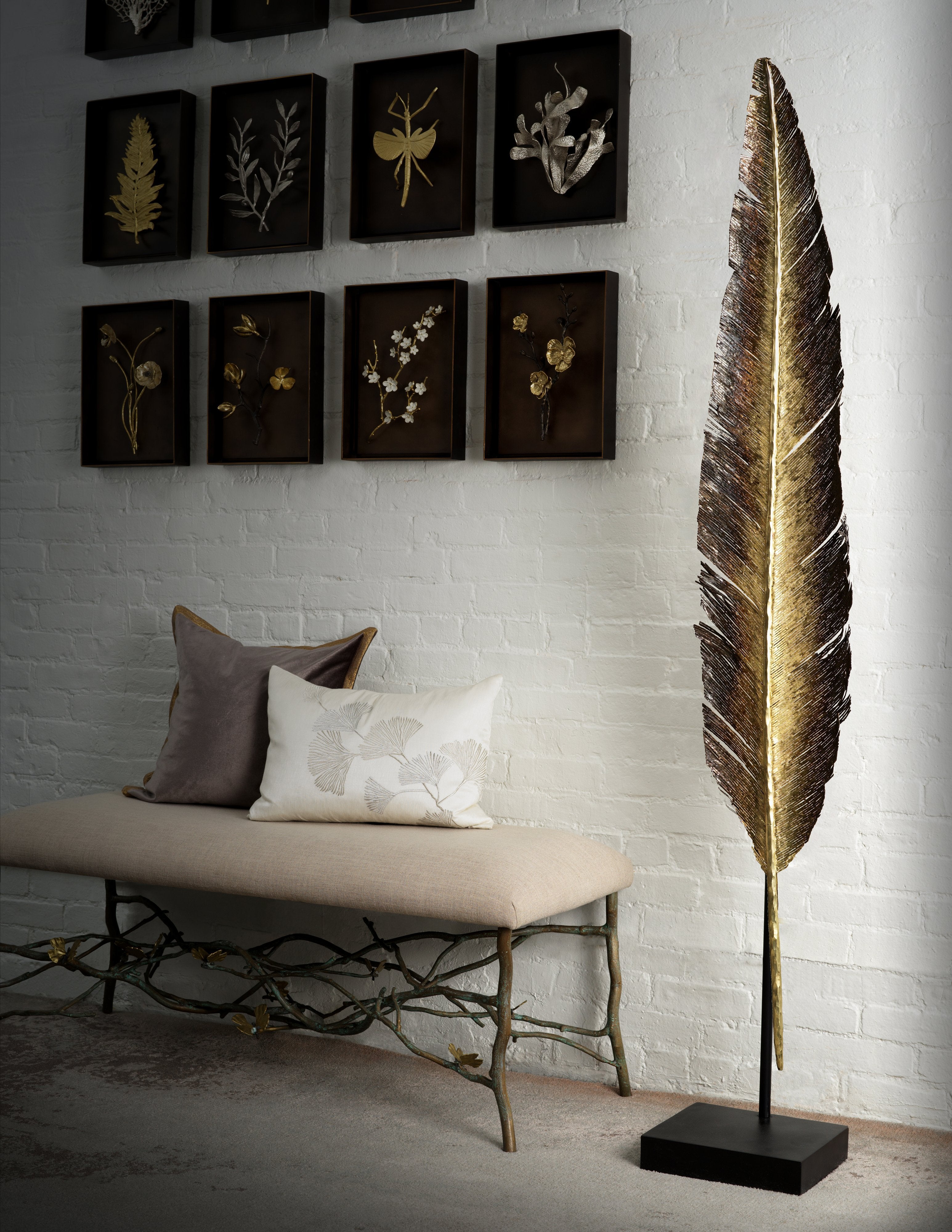 Exquisite Handcrafted Feather Sculpture - Unique Home Decor & Wall Art for Living Room, Bedroom, Office - Perfect Gift for Housewarming, Wedding, Birthday