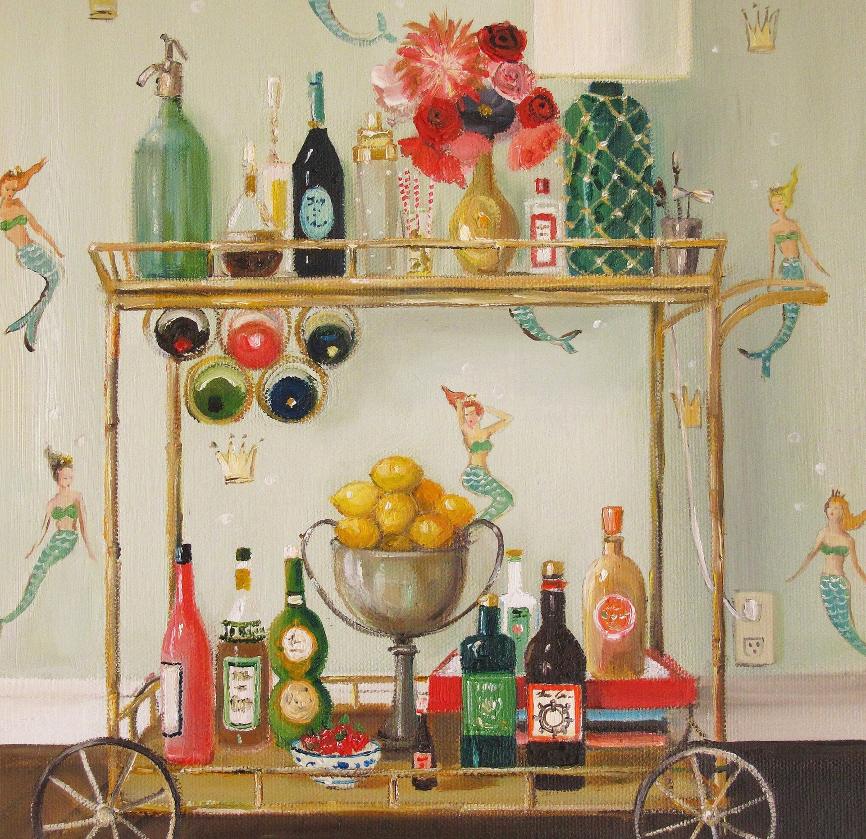 Barmaids Small Art Print - Vintage Bar Decor, Unique Wall Art for Home & Pub - Perfect for Living Room, Kitchen, or Bar Area
