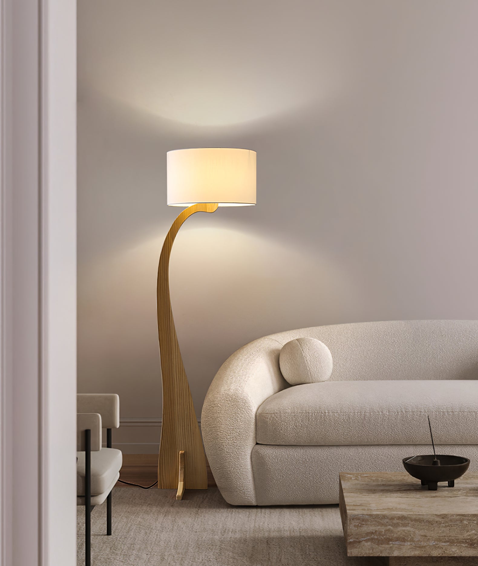 Modern Bow Curve Floor Lamp - Adjustable Arc Design for Living Room, Bedroom & Office - Stylish Lighting for Reading, Relaxing & Decor