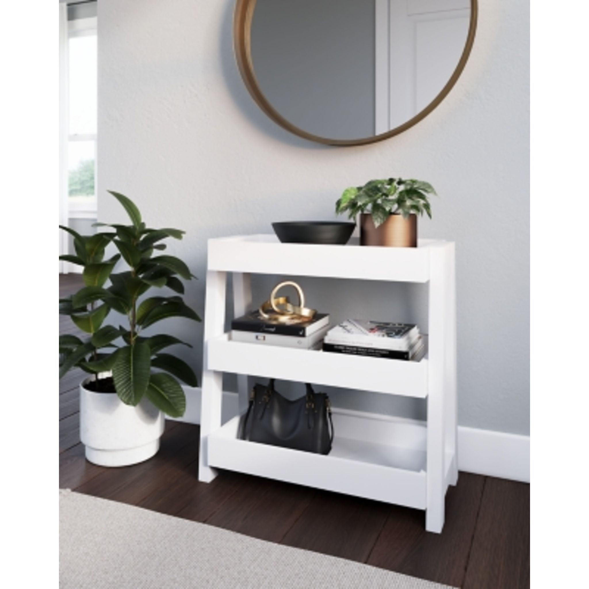 Blariden Modern Accent Table - White Side Table for Living Room, Bedroom, or Office - Stylish End Table with Sturdy Design for Home Decor