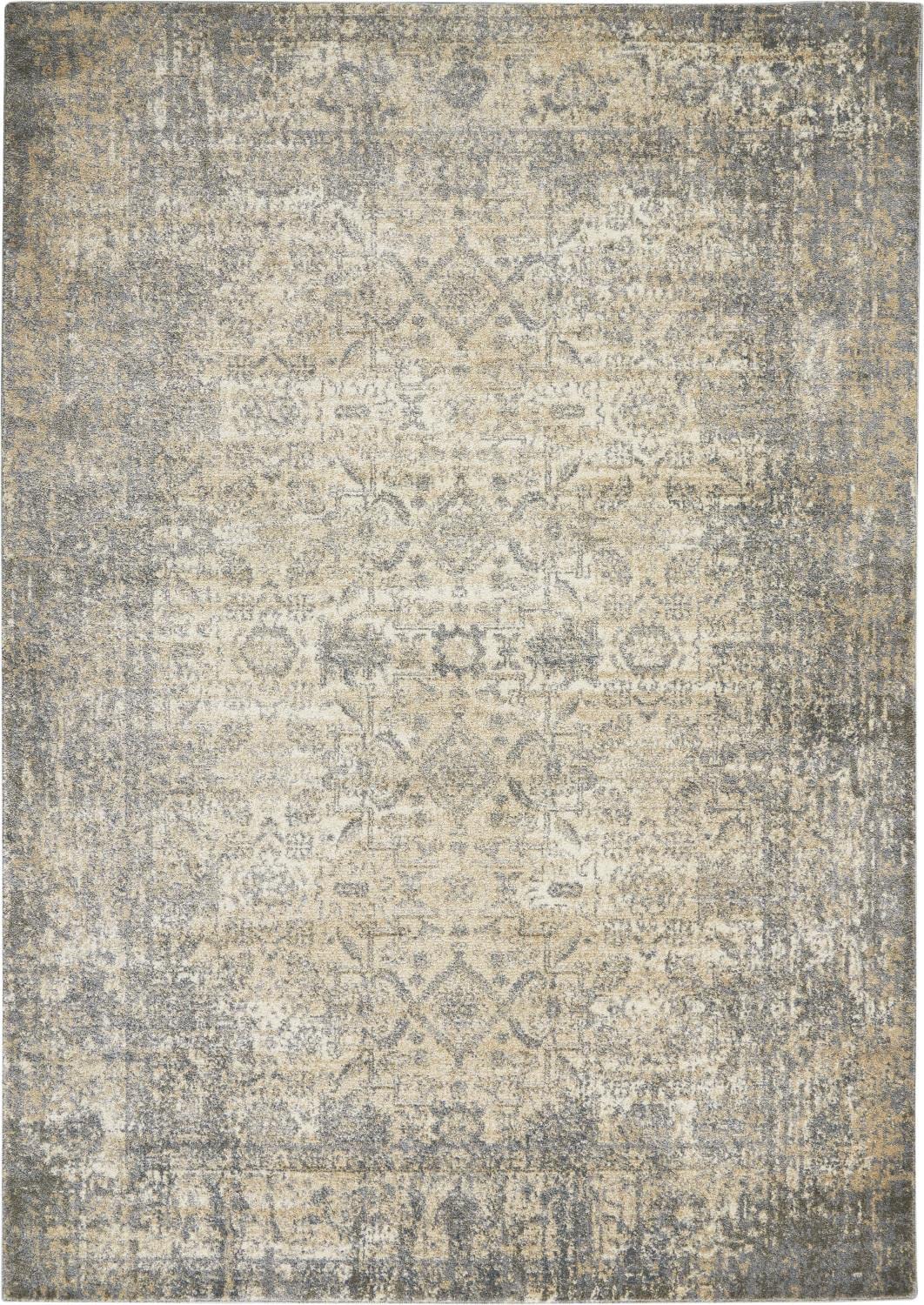 Kathy Ireland Moroccan Celebration Floral Ivory/Slate 3'10