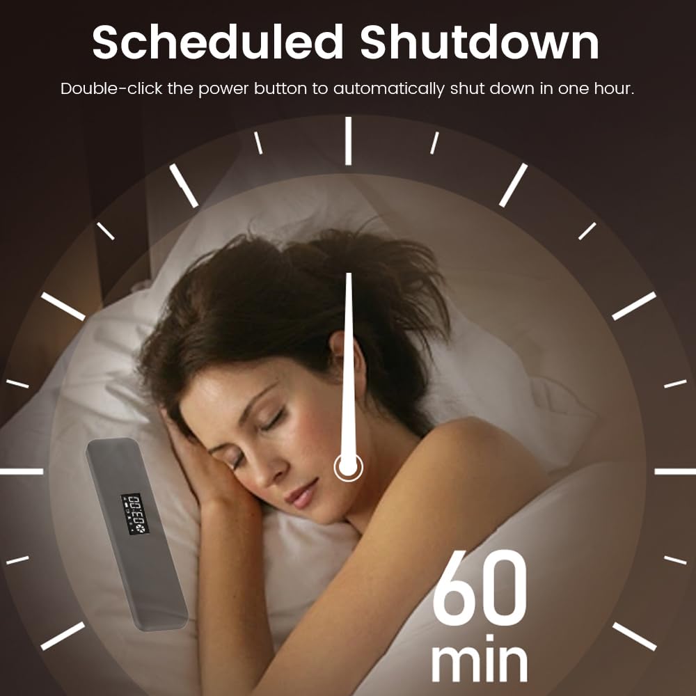 Fesoklaf Bluetooth Pillow Speaker with LED Display - Mini Wireless Bone Conduction Speaker with Volume Control, Sleep Sound Machine, TF Card Support - Perfect for Bedtime Relaxation, Meditation & White Noise Therapy (Black)