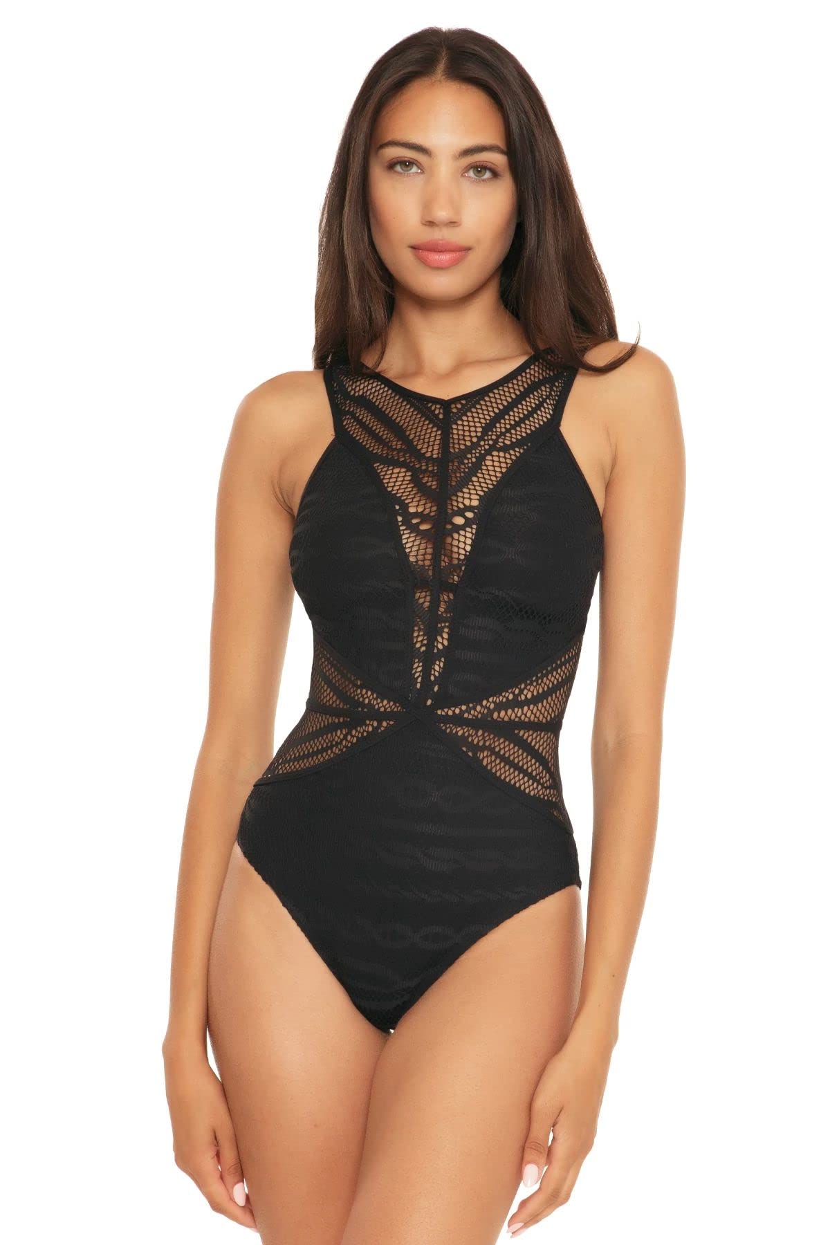 Becca by Rebecca Virtue Savannah High Neck One Piece Swimsuit - Women's Sexy Bathing Suit for Beach & Pool - Perfect for Summer Vacations & Resort Getaways