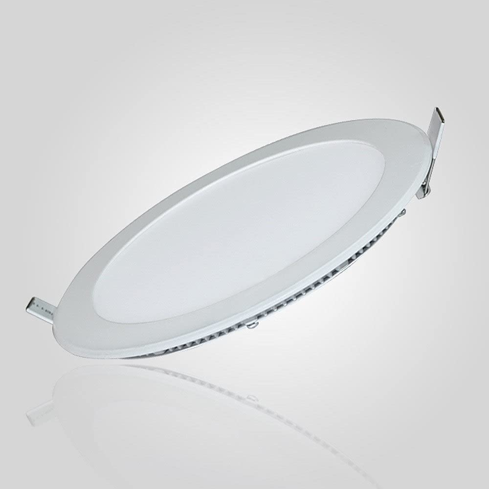 Ultra Slim Round LED Panel Lights - Nordic Minimalist Downlights for Ceiling, Warm White Spot Light, Aluminum Surface Finish, Concealed Installation - Perfect for Mall, Library, Office & Home Lighting