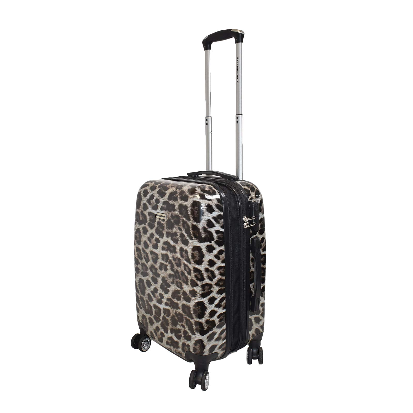 Durable Hardside Luggage Set with 360° Spinner Wheels, Expandable Design & TSA Lock - Cheetah Print | Perfect for Air Travel, Business Trips & Family Vacations