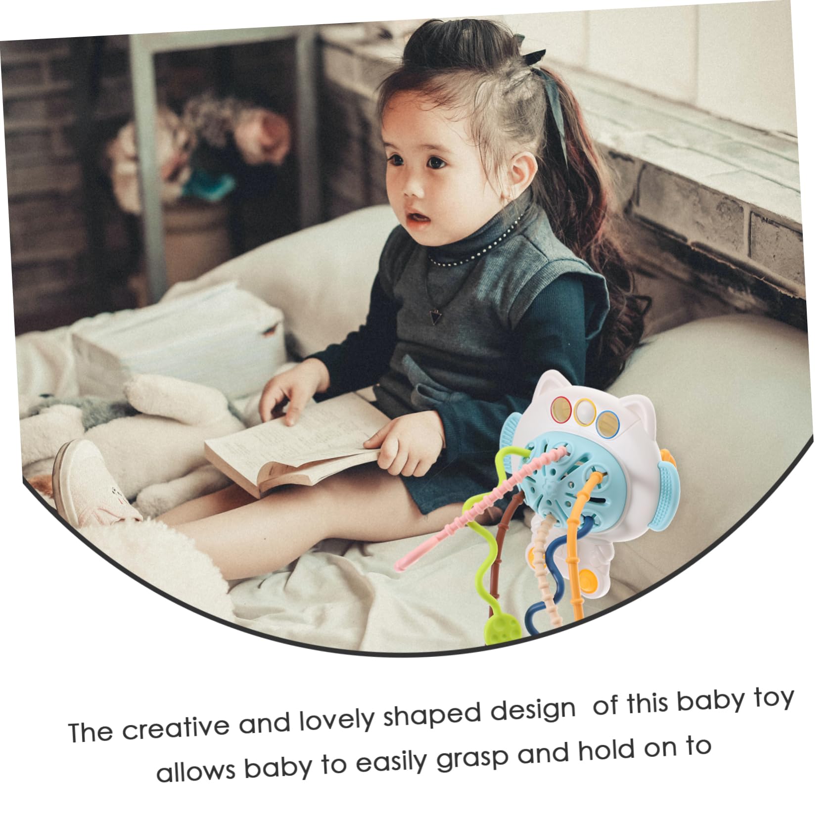 VICASKY Drawstring Sensory Toys - STEM Teething & Bath Toys for Babies, Toddlers - Soothing Chewable Plastic Toys for Teething Relief & Bathtime Fun (Perfect for Home, Daycare & Travel)
