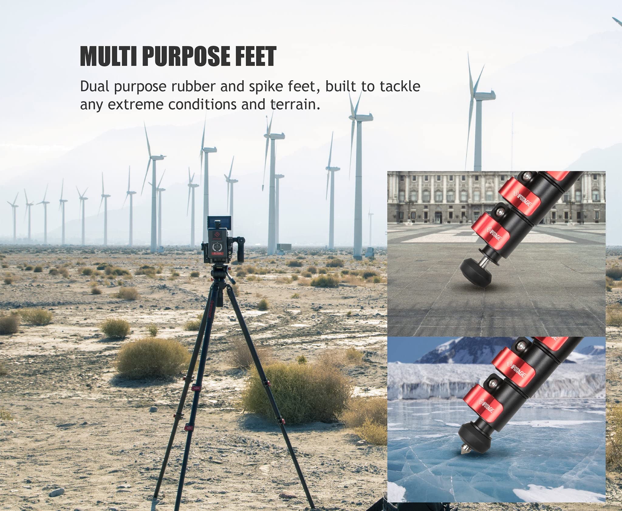 IFOOTAGE Gazelle Tripod - Aluminum DSLR Tripod with 360° Ball Head for Photography & Videography