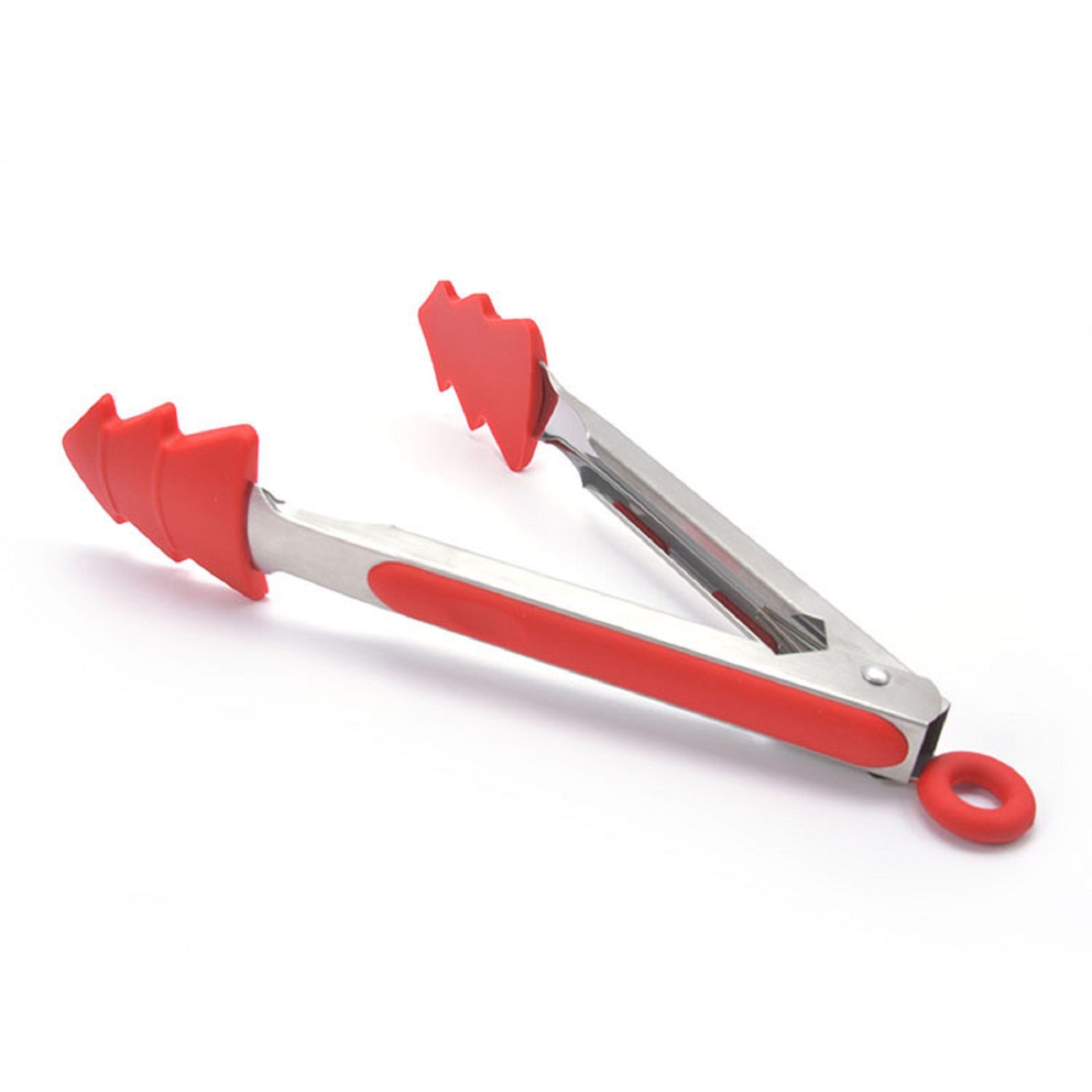 Ventray Christmas Style Kitchen Tongs - 12 Inch Stainless Steel Cooking Tongs for Baking, Grilling, Serving - Perfect Holiday Gift for Home Chefs & Christmas Party Hosting