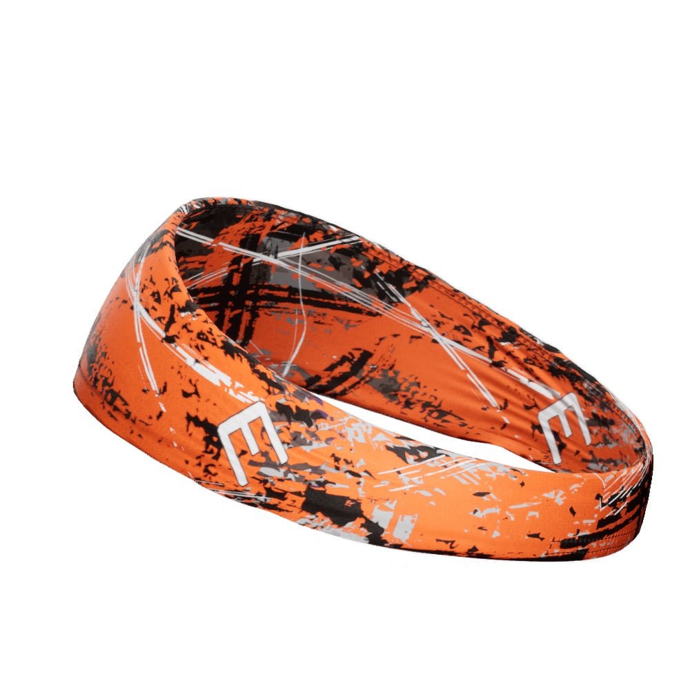 Wicked Orange Headband for Women & Men - Soft & Stretchy Workout Headband for Running, Yoga, Gym - Non-Slip Sweatband for Sports & Fitness