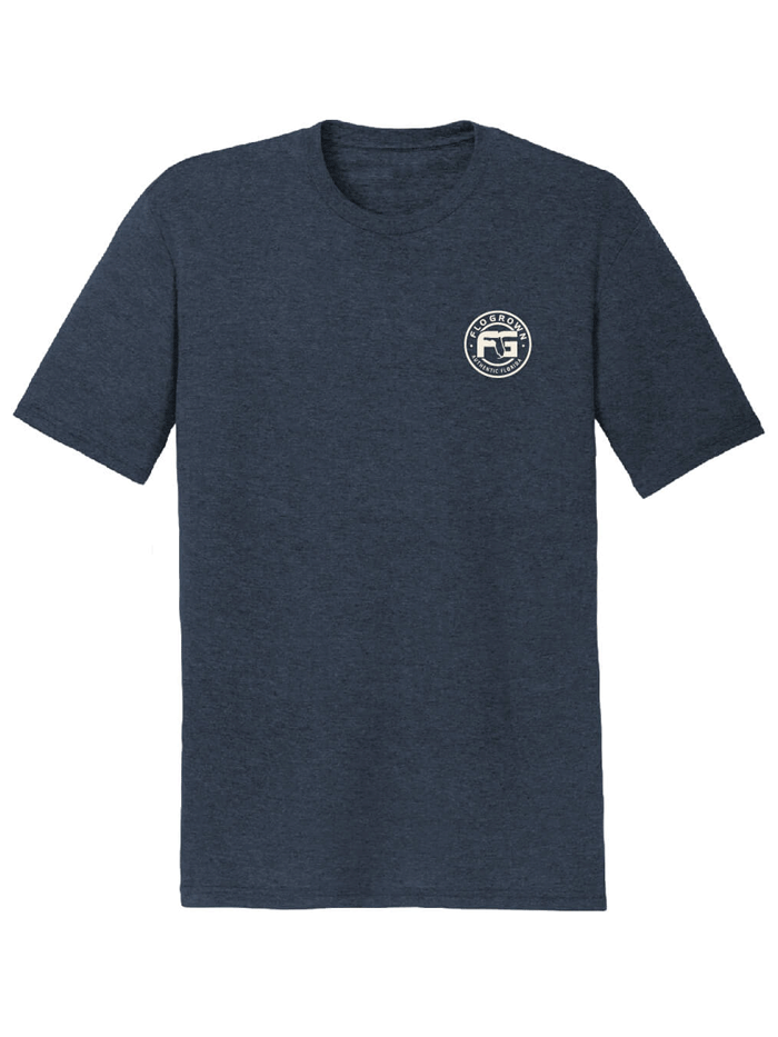 FloGrown FGM 1513 Men's American Sailfish Graphic T-Shirt - Heather Navy Blue Cotton Crewneck Tee for Casual Wear & Outdoor Activities