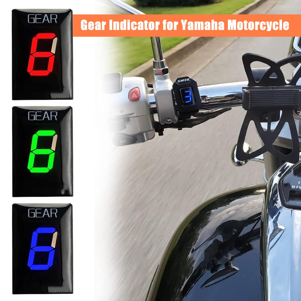 6-Speed Digital Motorcycle Gear Indicator - Waterproof for Yamaha - Perfect for Off-Road & Street Riding