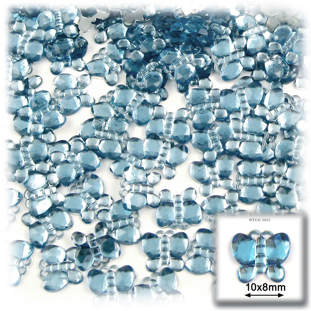 144pc 10mm Rhinestones Butterfly - Lavender Light Purple or Light Amethyst for DIY Crafts, Jewelry Making, Nail Art, and Scrapbooking