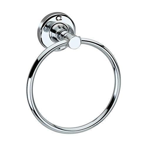 Elexa Chrome Towel Ring for Bathroom - Modern Round Towel Holder & Hanger with Durable Finish (Pack of 1) | Perfect for Bathroom, Spa, or Guest Room Decor