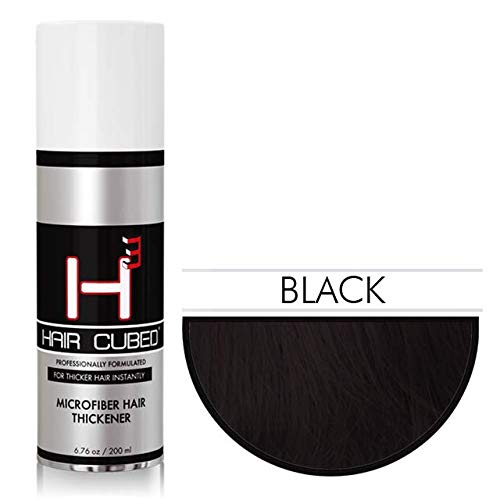 H3 Hair Fibers for Thinning Hair - 100% Undetectable & Natural Hair Building Fibers, USA Patented Formula (Black) | Instant Hair Volume Solution for Men & Women, Perfect for Daily Use & Special Occasions