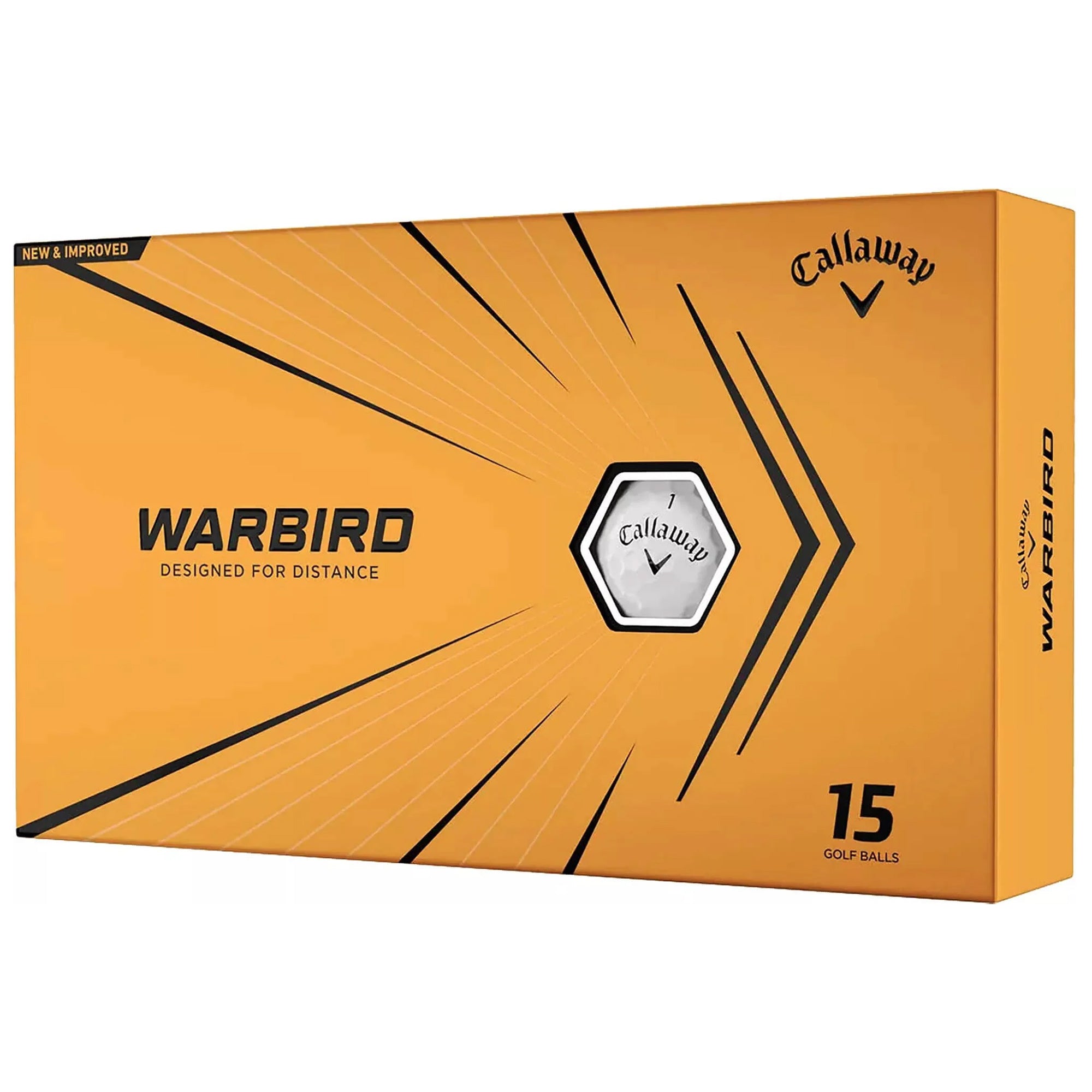 Callaway Warbird White Golf Balls - 15 Pack | High Performance Golf Balls for Distance & Control | Perfect for Practice & Tournament Play