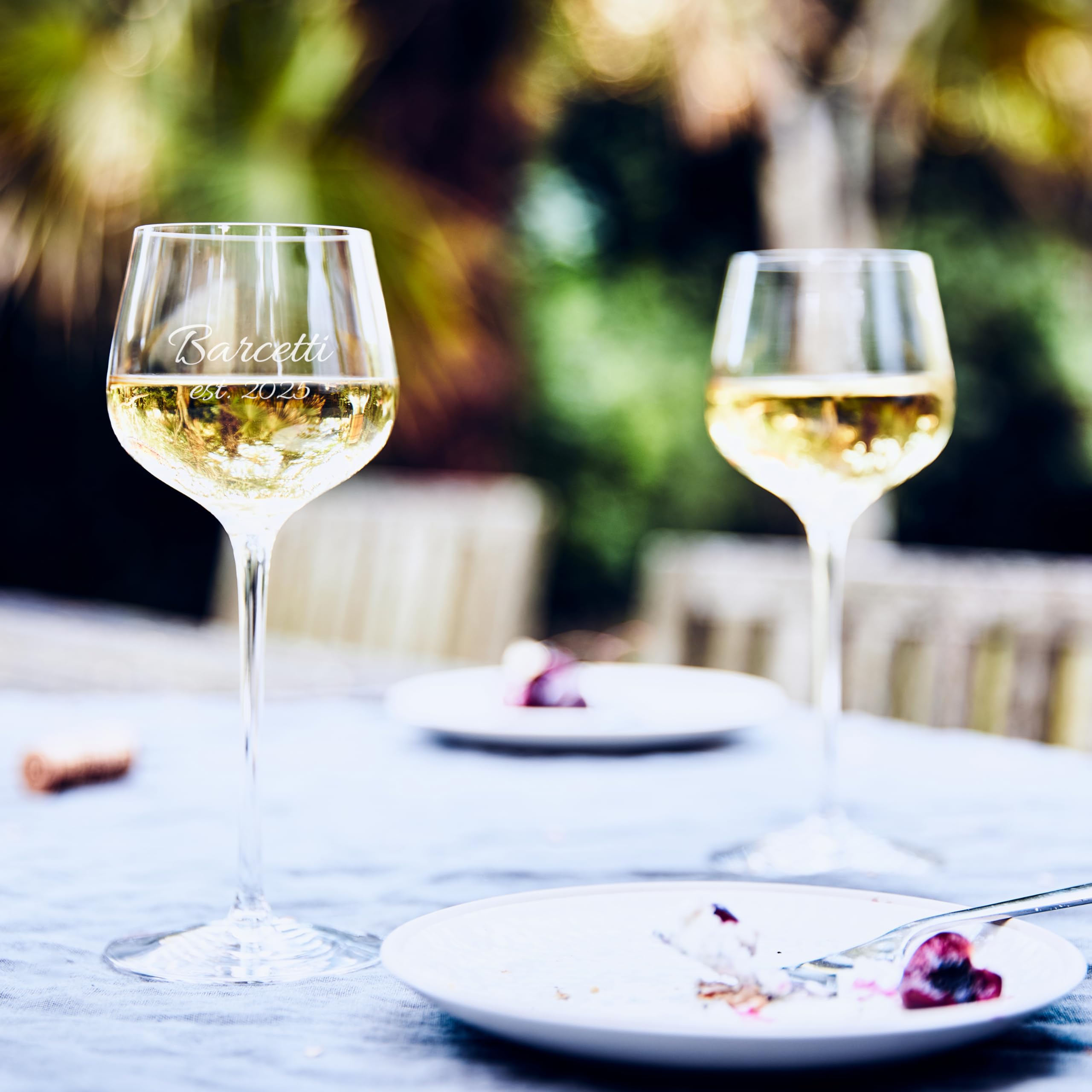 Waterford Personalized Elegance 7.4oz Crystal Dessert Wine Glasses Set of 2 - Custom Engraved Stemware for Moscato, Sauternes, Madeira & Sweet Wines | Perfect Gift for Wine Lovers, Anniversary, Wedding & Special Occasions | Elegant After-Dinner Drinkware for Fine Dining & Entertaining
