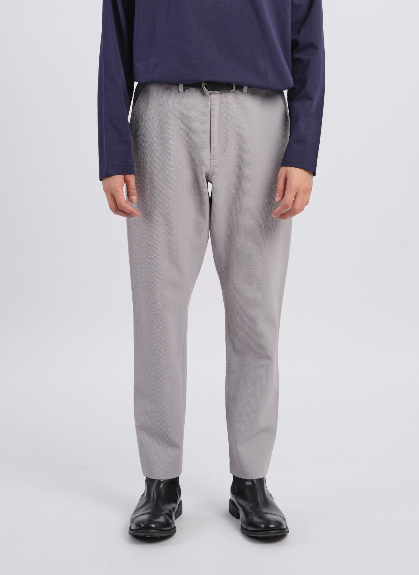 Solotex Gabardine Work Pants - Ankle Length Tapered Slim Fit Trousers for Men | Professional Office & Business Casual Wear