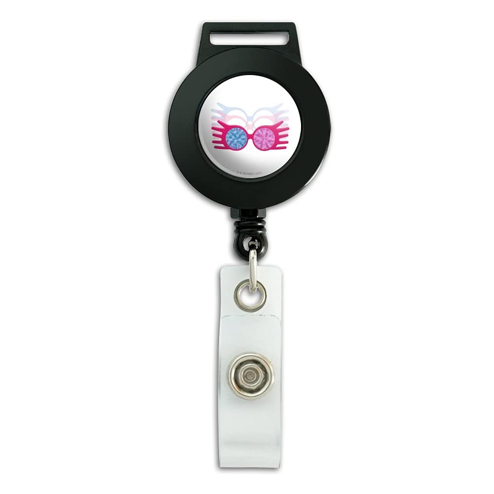 Harry Potter Luna Lovegood Specterspecs Lanyard - Retractable Reel Badge ID Card Holder for Teachers, Nurses & Office Workers - Official Wizarding World Merchandise