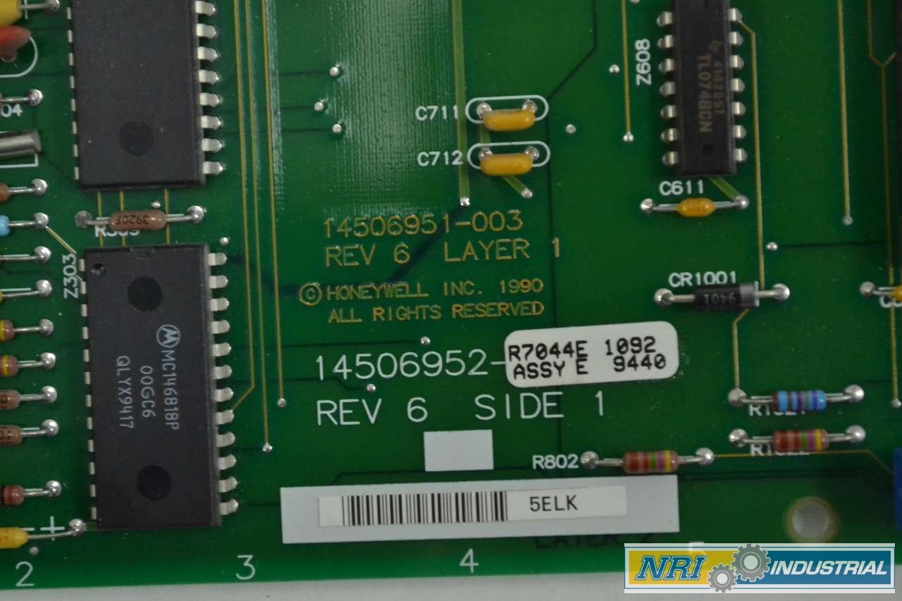 Honeywell 14506952-R7044E 1092 Heater Control PCB Circuit Board 6 B366170 - Replacement Part for HVAC Systems, Furnace Repair & Maintenance