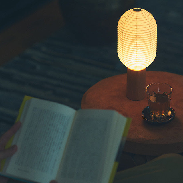 Yame Lantern Vertical - Traditional Japanese Chochin Paper Lantern for Home Decor, Zen Garden, and Tea Ceremony