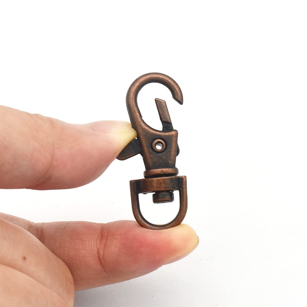 9mm Copper Swivel Clasp Lobster Claw Hook - 10PCS for Keys, Lanyards & DIY Crafts