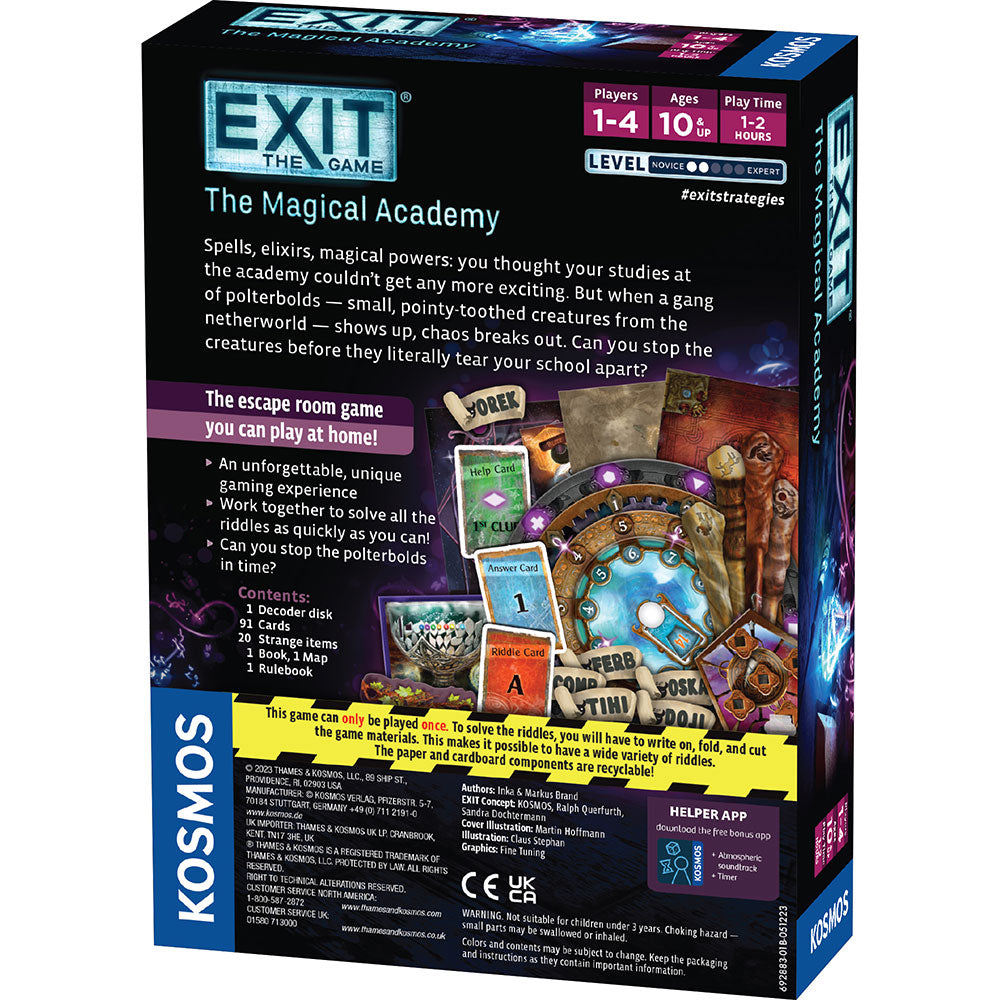 EXIT: The Game - The Magical Academy | Escape Room Board Game for Adults & Teens | Perfect for Family Game Nights & Party Entertainment