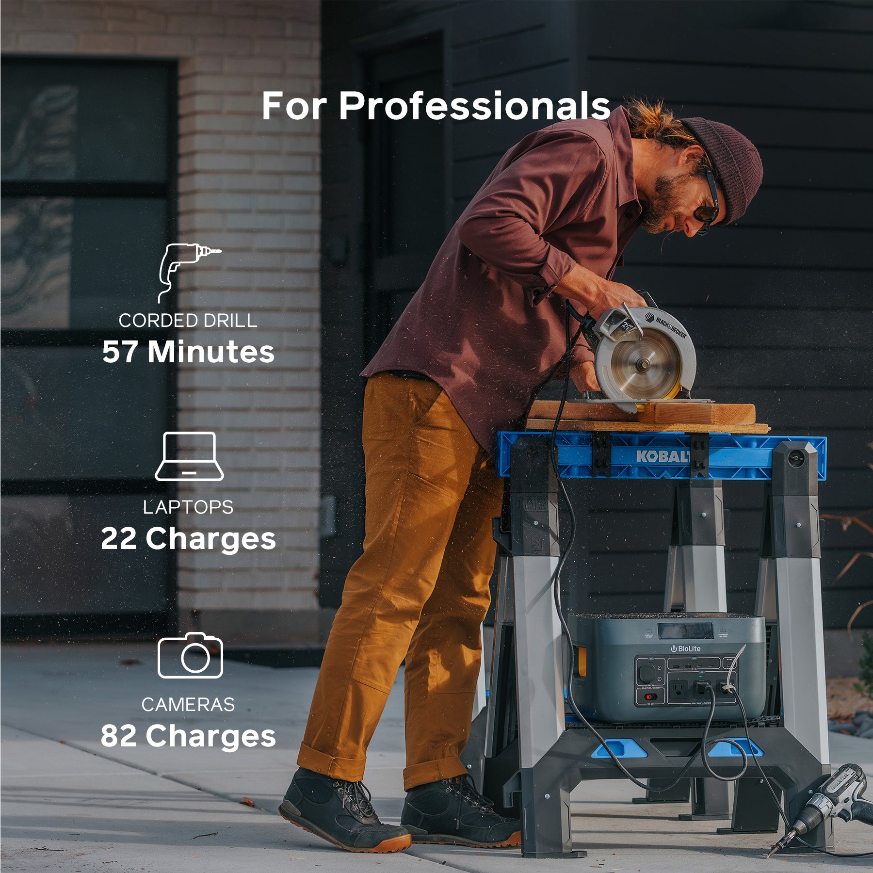 BaseCharge 1500+ Portable Power Station - 1500W/1512Wh Solar Generator for Outdoor Camping, RV Trips & Emergency Backup Power