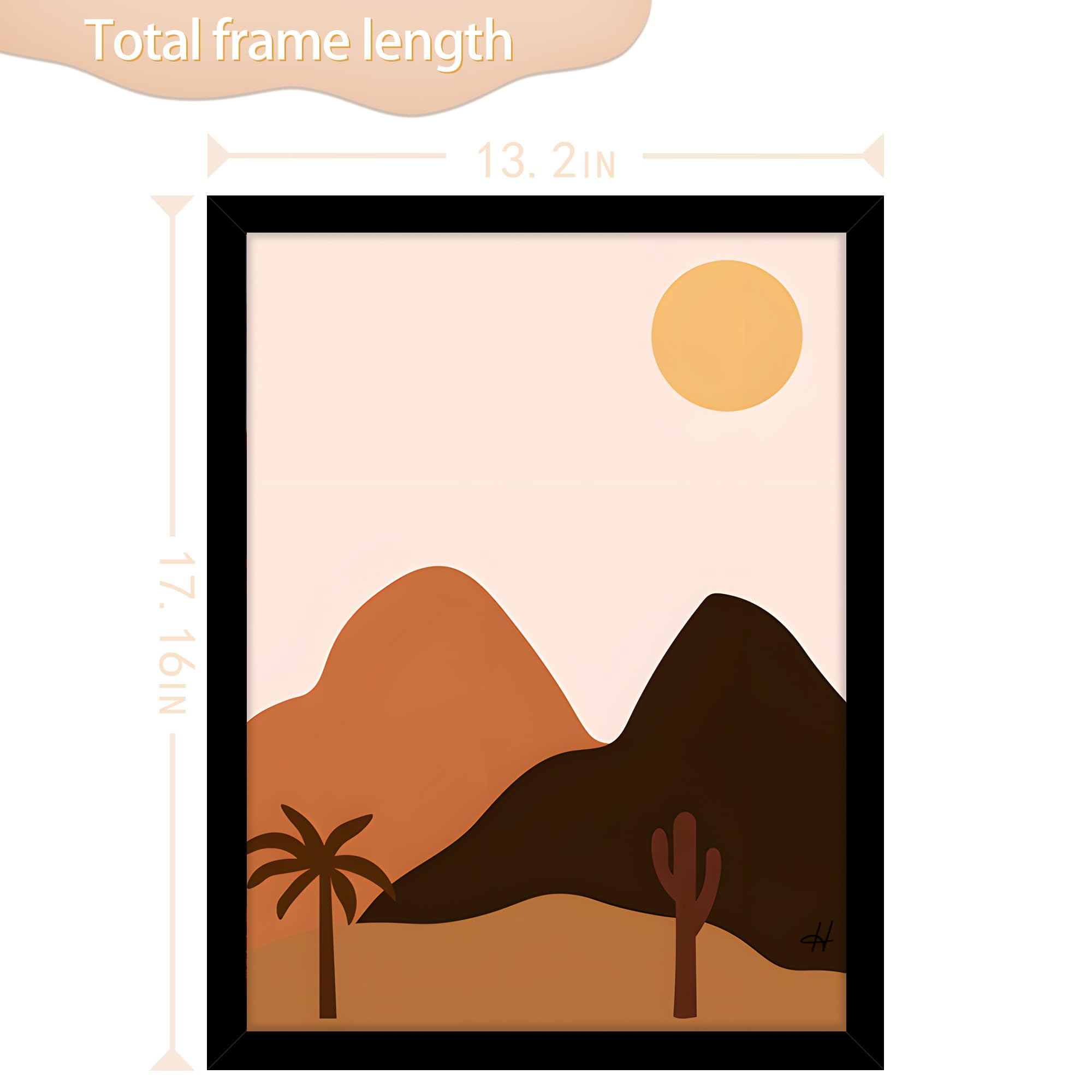 Picrit 12x16 Picture Frame - Black Wall Mount Photo Display for Home & Office Decor | Perfect for Family Photos, Artwork & Graduation Portraits