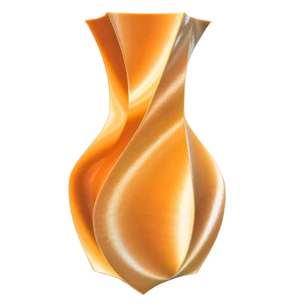 Premium 3D Printer Filament PLA 1.75mm - Silk Metallic Brass Orange (1KG/2.2LB Spool) for Smooth 3D Printing | Ideal for Cosplay Props, Home Decor & DIY Projects