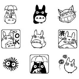 Beverly Planner Companion Stamp - My Neighbor Totoro B - Cute Anime Planner Stamps for Journaling, Scrapbooking & Bullet Journal - Perfect for Ghibli Fans & Stationery Lovers