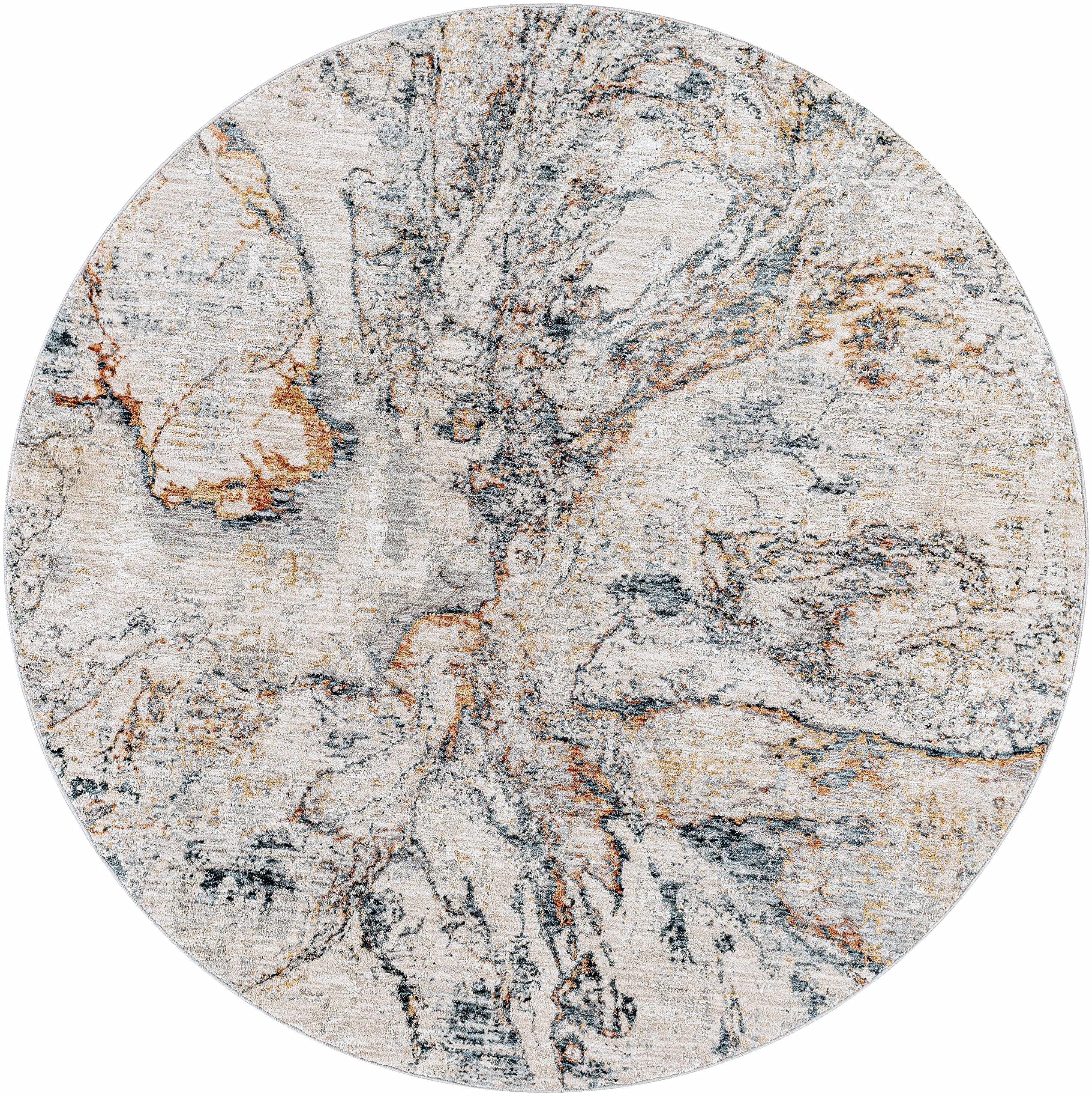 Premium Hauteloom Cardup Area Rug for Living Room & Bedroom - Soft Beige, Gray, Red Options - 6'7