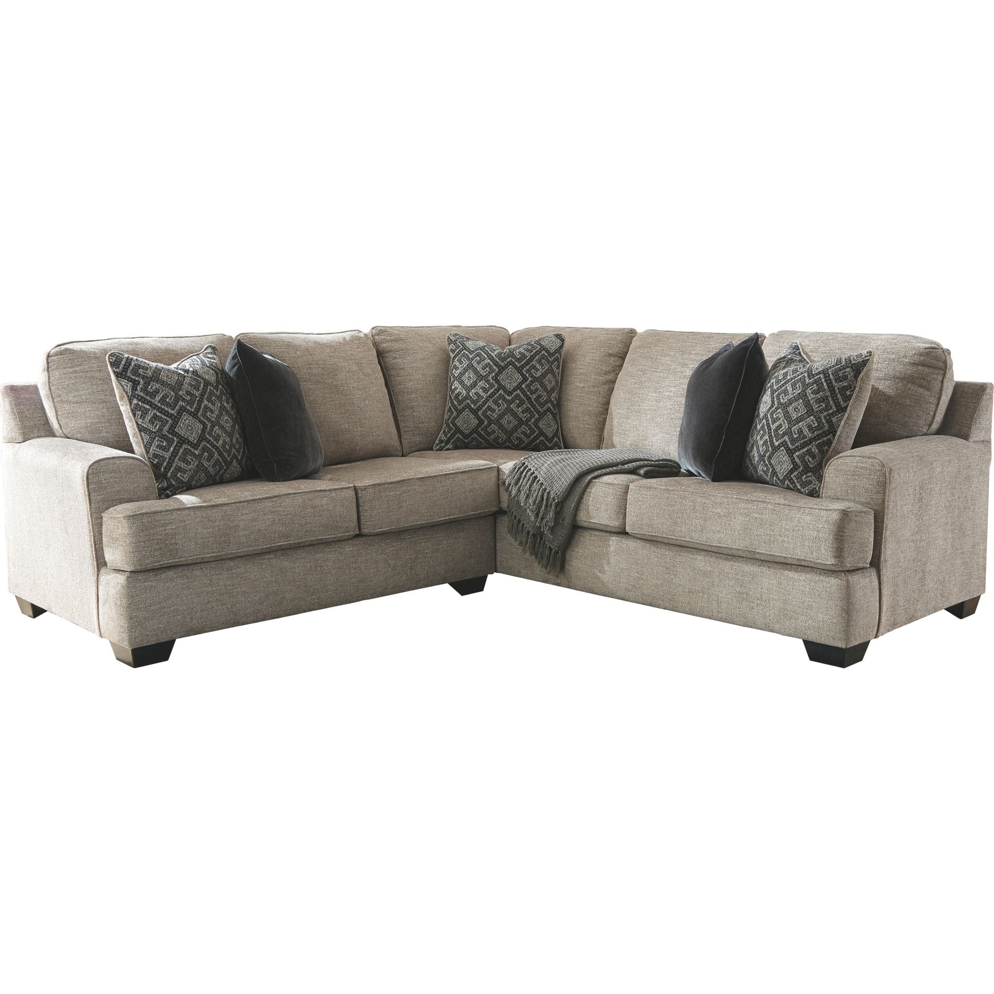 Bavarian 2-Piece Sectional Sofa Set - Modern L-Shaped Living Room Couch for Small Spaces & Apartments