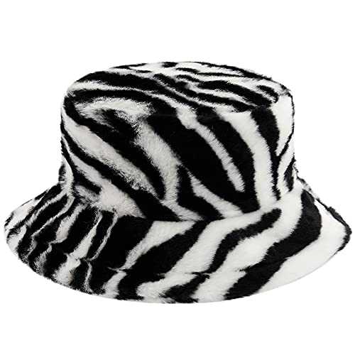 Stylish Furry Bucket Hat for Women & Men - Trendy Winter Fashion Accessory - Perfect for Outdoor Activities, Music Festivals & Streetwear