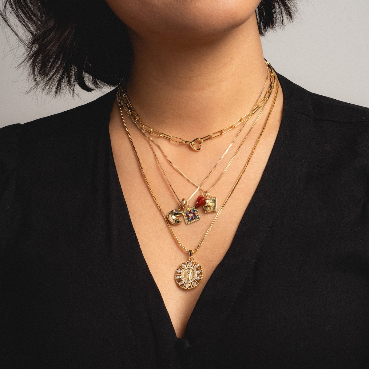 Solid Gold Classic Curb Chain Necklace for Women - 14K Yellow Gold Cuban Link Choker | Perfect for Layering, Everyday Wear & Special Occasions