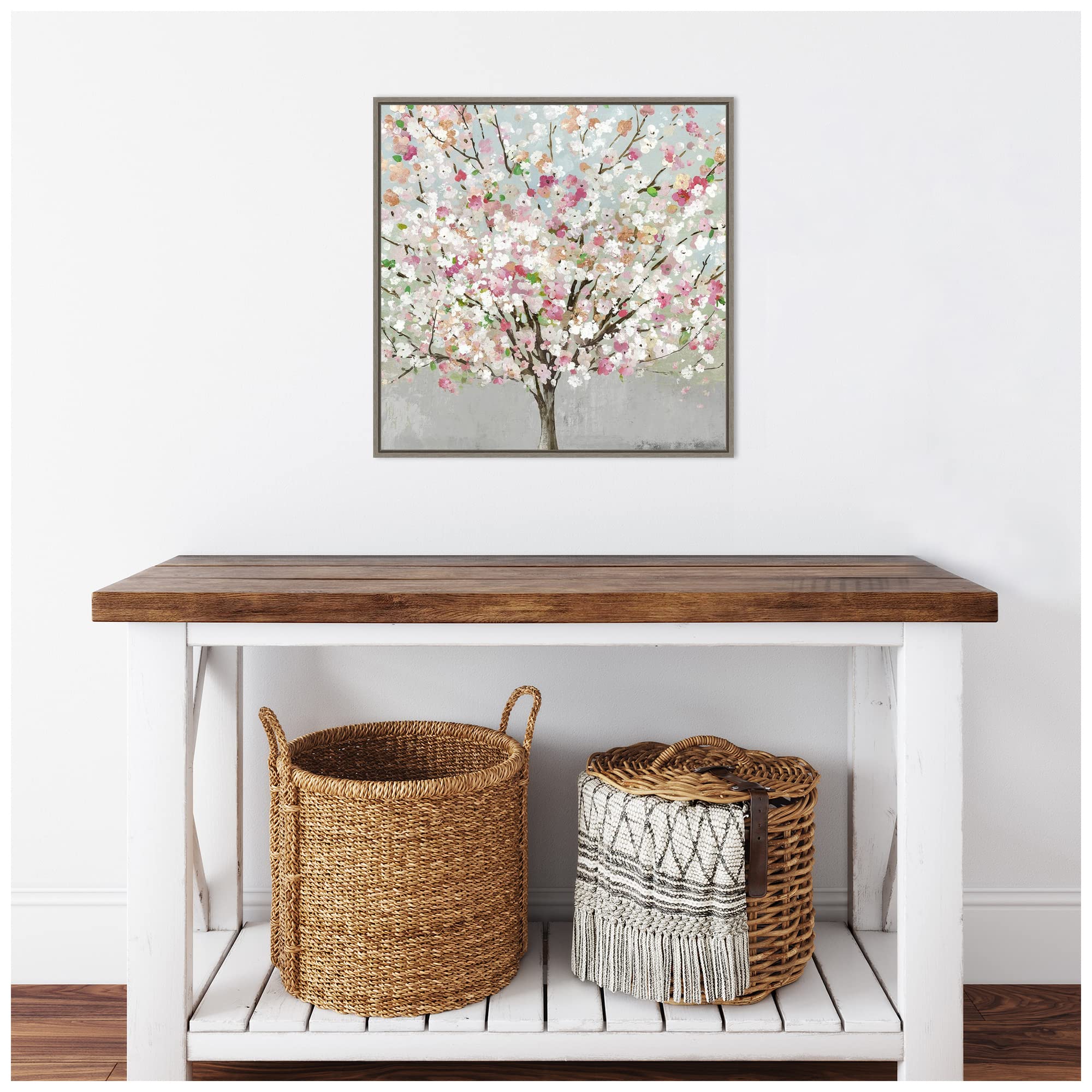 Amanti Art Framed Canvas Wall Art 22x22 - Spring Love Landscape Painting by Allison Pearce, Rustic Farmhouse Decor for Living Room, Bedroom & Bathroom | Perfect for Home Decor, Housewarming Gifts & Interior Design