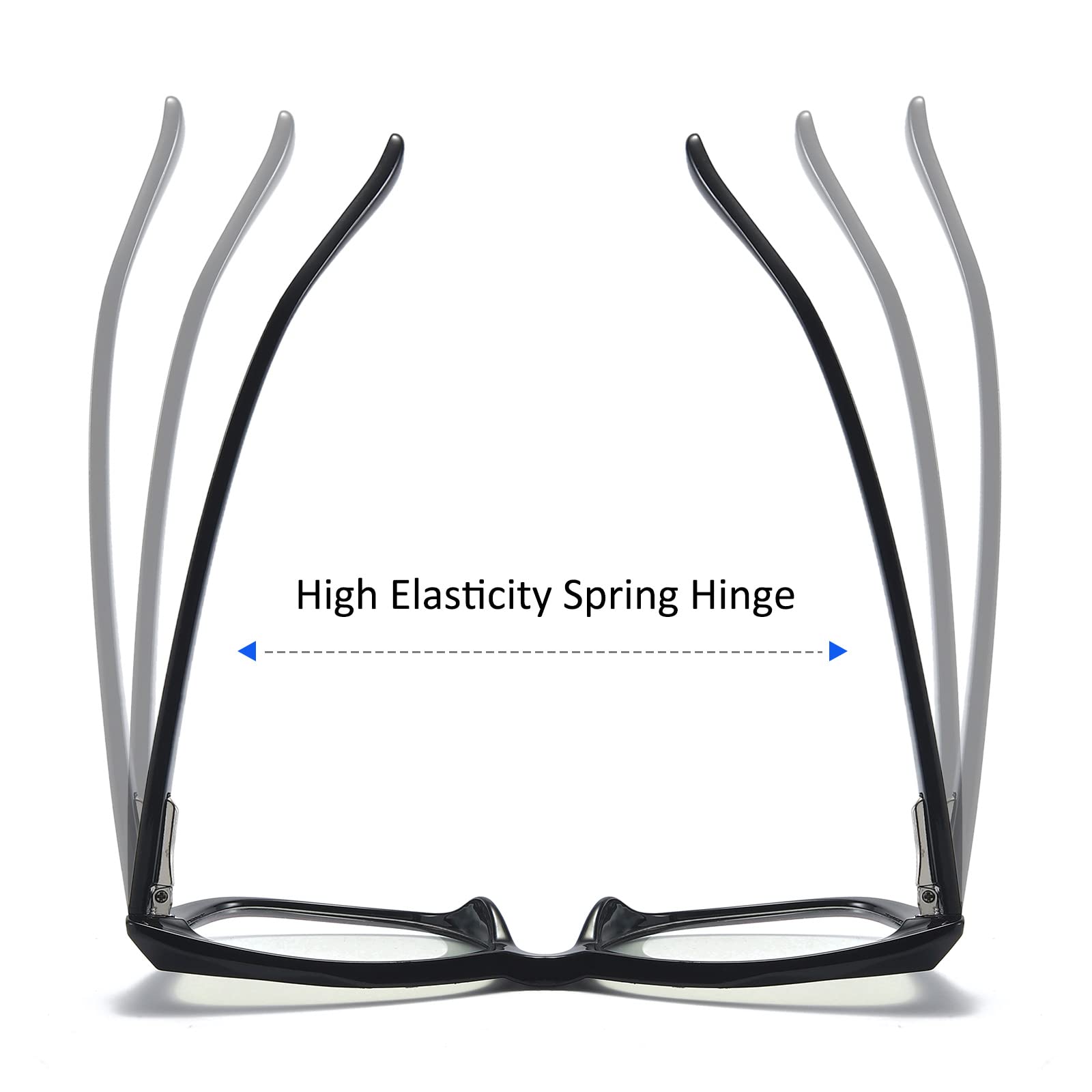Stylish Cat Eye Reading Glasses for Women - 4 Pack Blue Light Blocking Glasses +2.5 Magnification - Perfect for Computer Work, Reading & Screen Time