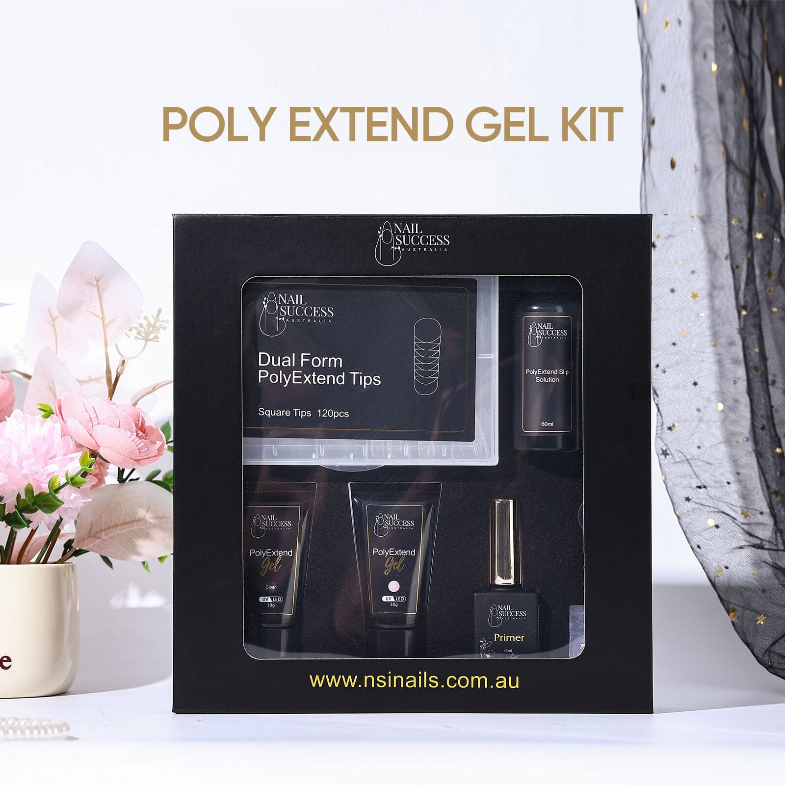 PolyGel Nail Kit with 80W LED UV/Lamp - Professional DIY Gel Manicure Set for Strong & Long-Lasting Nails - Perfect for Home, Salon & Nail Art Enthusiasts