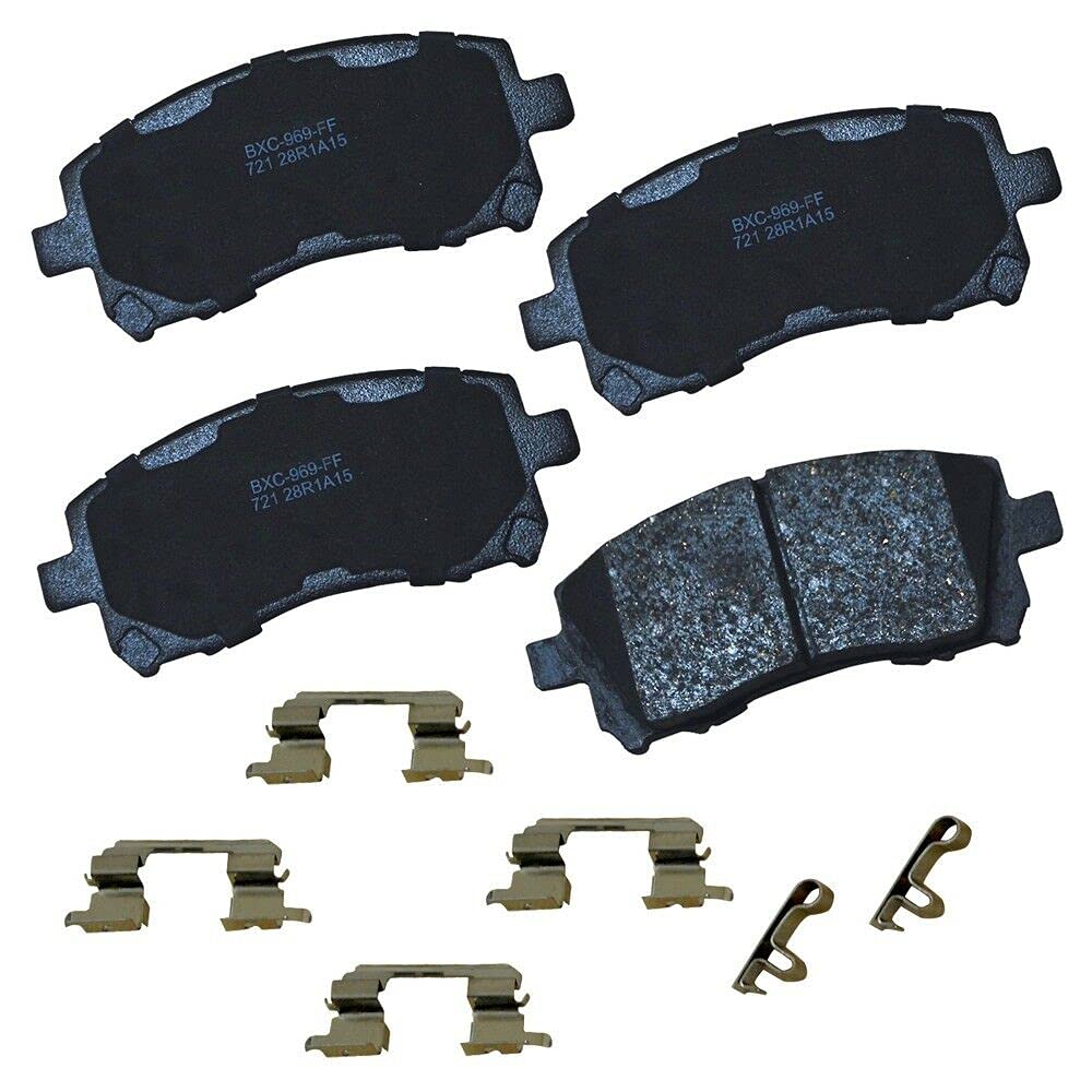 High-Performance Ceramic Brake Pads Set - Front Replacement Disc Brake Pads for Smooth & Quiet Stopping | Perfect for Cars, Trucks & SUVs | Durable & Low Dust Formula for Daily Commuting & Highway Driving